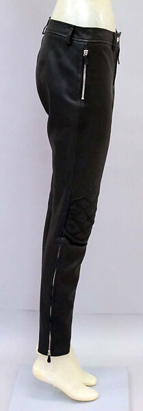 Ensemble, Alexander McQueen (British, founded 1992), silk, leather, British