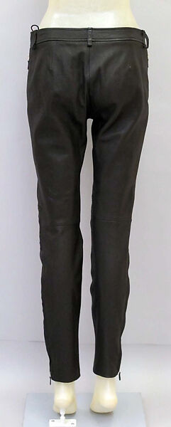 Ensemble, Alexander McQueen (British, founded 1992), silk, leather, British