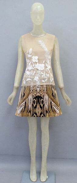 Ensemble, Alexander McQueen (British, founded 1992), silk, synthetic, British