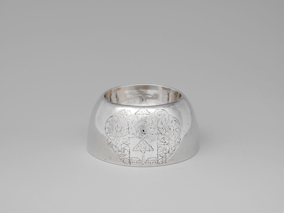 Trencher Salt, Bartholomew Le Roux (ca. 1665–1713), Silver, American 