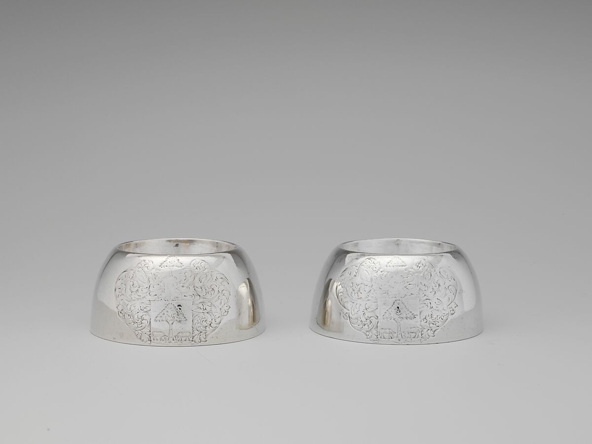 Trencher Salt, Bartholomew Le Roux (ca. 1665–1713), Silver, American