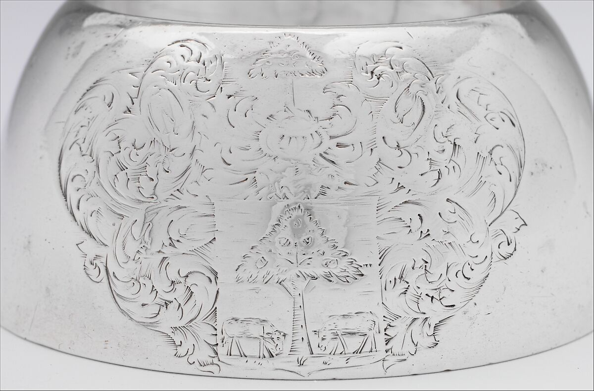 Trencher Salt, Bartholomew Le Roux (ca. 1665–1713), Silver, American