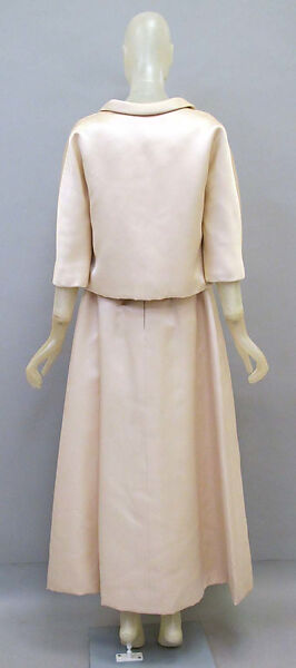 Ensemble, House of Balenciaga (French, founded 1937), silk, metal, synthetic, glass, Spanish