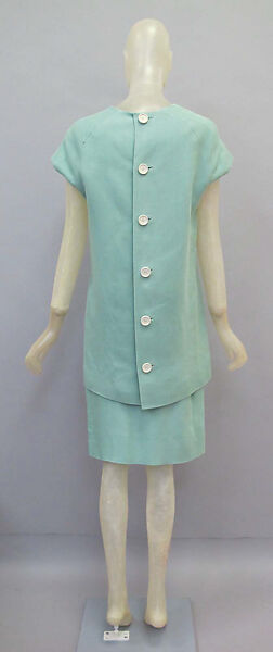 Ensemble, House of Balenciaga (French, founded 1937), Linen, silk, Spanish