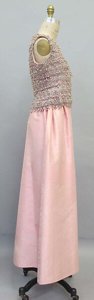 Ensemble, House of Balenciaga (French, founded 1937), silk, synthetic, metal, rhinestones, French