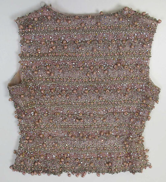 Ensemble, House of Balenciaga (French, founded 1937), silk, synthetic, metal, rhinestones, French