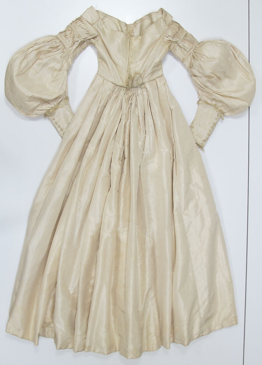 Wedding dress, silk, wool, European