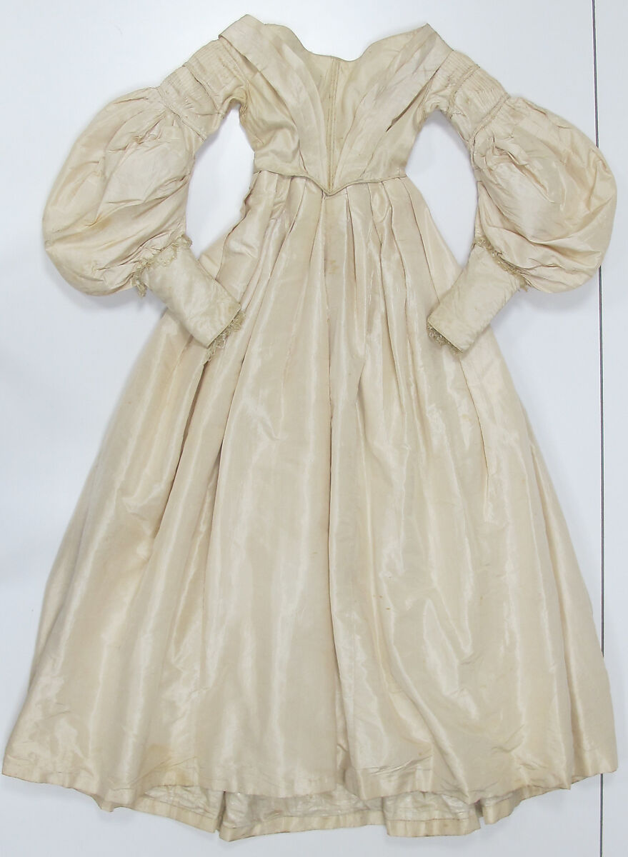 Wedding dress, silk, wool, European 