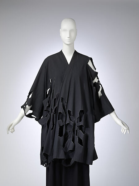 Coat, Yohji Yamamoto (Japanese, born Tokyo, 1943), cotton, Japanese 