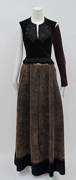 Ensemble, Dries Van Noten (Belgian, born 1958), wool, silk, synthetic, Belgian 