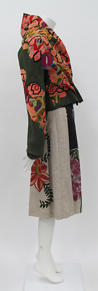 Suit, Dries Van Noten (Belgian, born 1958), linen, silk, synthetic, metal, Belgian