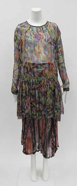 Ensemble, Dries Van Noten (Belgian, born 1958), silk, synthetic, Belgian