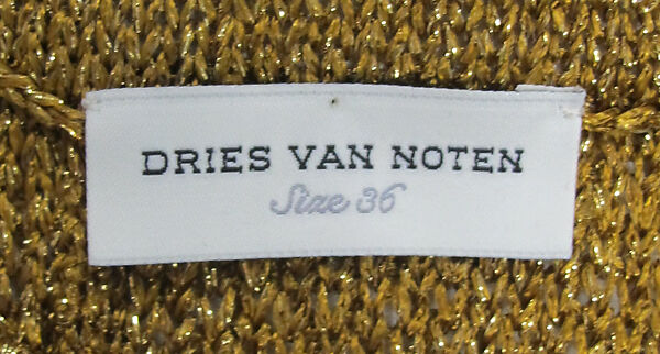 Ensemble, Dries Van Noten (Belgian, born 1958), cotton, synthetic, mother-of-pearl, Belgian