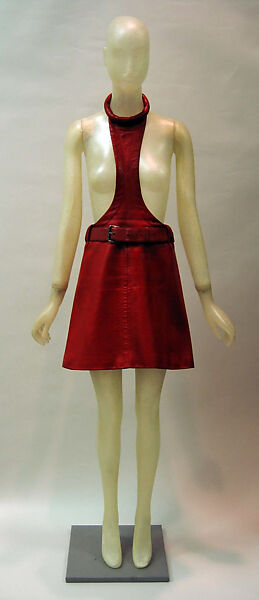 Dress, Pierre Cardin (French (born Italy), San Biagio di Callalta 1922–2020 Neuilly), leather, synthetic, metal, French 