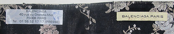 Suit, House of Balenciaga (French, founded 1937), silk, metal, synthetic, French