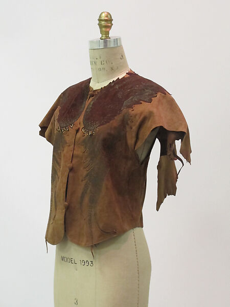 Ensemble, Roberto Cavalli (Italian, 1940–2024), leather, feathers, Italian