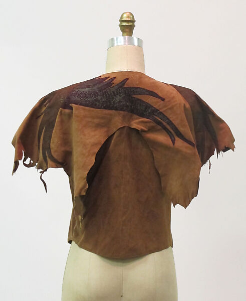 Ensemble, Roberto Cavalli (Italian, 1940–2024), leather, feathers, Italian