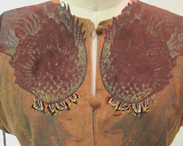 Ensemble, Roberto Cavalli (Italian, 1940–2024), leather, feathers, Italian