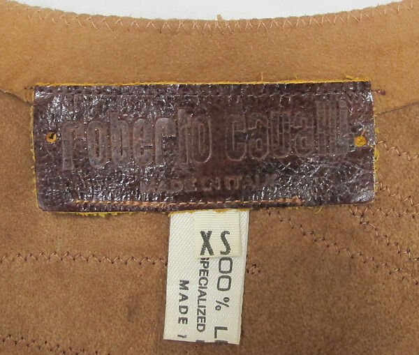 Ensemble, Roberto Cavalli (Italian, 1940–2024), leather, feathers, Italian