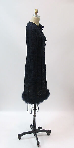 Dress, House of Chanel (French, founded 1910), silk, feathers, metal, French