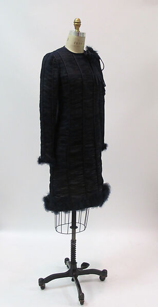 Dress, House of Chanel (French, founded 1910), silk, feathers, metal, French