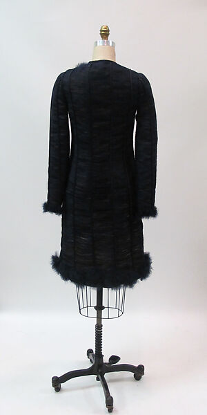Dress, House of Chanel (French, founded 1910), silk, feathers, metal, French