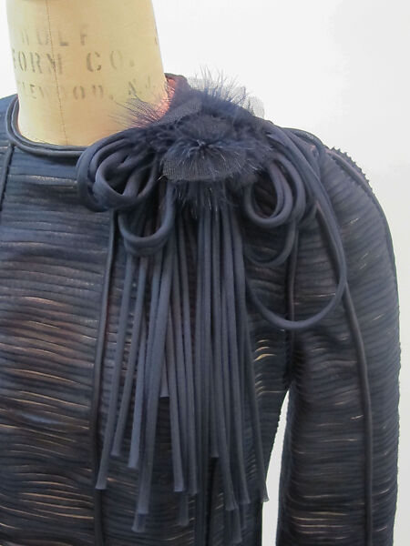 Dress, House of Chanel (French, founded 1910), silk, feathers, metal, French