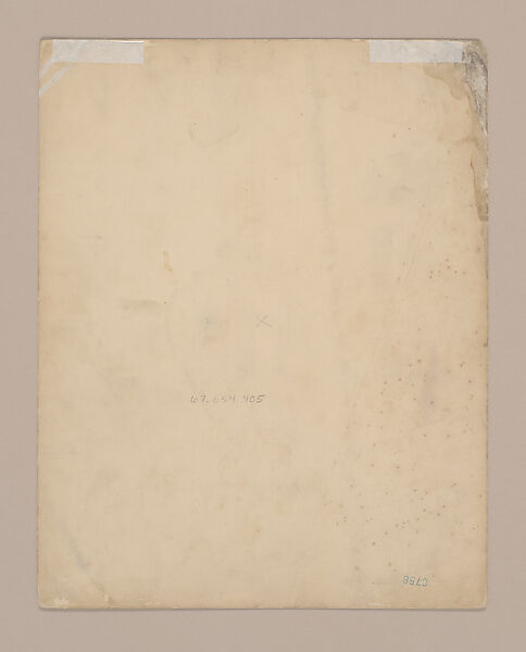 Sketch of fireset for third-floor silk room, H.O. Havemeyer house, New York, Louis C. Tiffany (American, New York 1848–1933 New York), Watercolor and graphite on paperboard, American