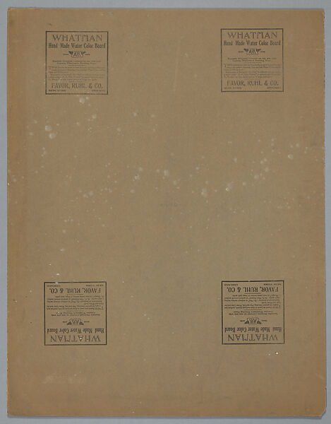 Design for ceiling of Hershey Community Theater, Hershey, Pennsylvania, Louis C. Tiffany (American, New York 1848–1933 New York), Transparent and opaque watercolor, aluminum paint and bronze powder, metallic ink on artist board with orginal shaped window mat, American