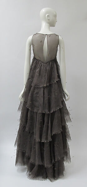 Dress, Ralph Rucci (American, born 1957), silk, feathers, American