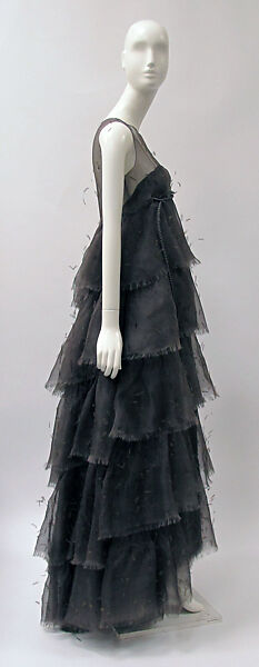 Dress, Ralph Rucci (American, born 1957), silk, feathers, American