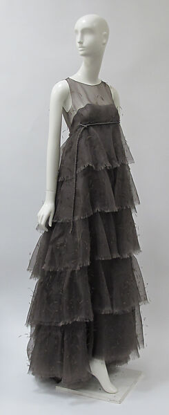 Dress, Ralph Rucci (American, born 1957), silk, feathers, American