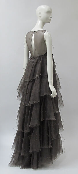 Dress, Ralph Rucci (American, born 1957), silk, feathers, American