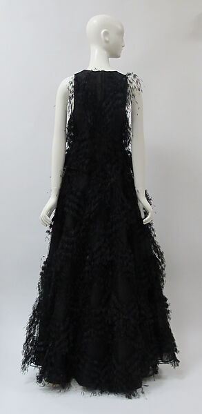 Dress, Ralph Rucci (American, born 1957), silk, synthetic, feathers, metal, American