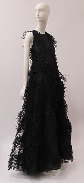 Dress, Ralph Rucci (American, born 1957), silk, synthetic, feathers, metal, American
