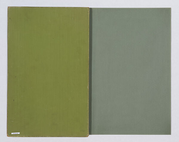 Design for beatitude window, Arlington Street Church, Boston, Louis C. Tiffany (American, New York 1848–1933 New York), Transparent and opaque watercolor, brown ink, and graphite on paper, mounted within cloth-covered portfolio, American