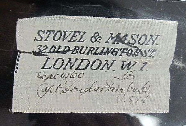 Ensemble, silk, wool, metal, synthetic, British