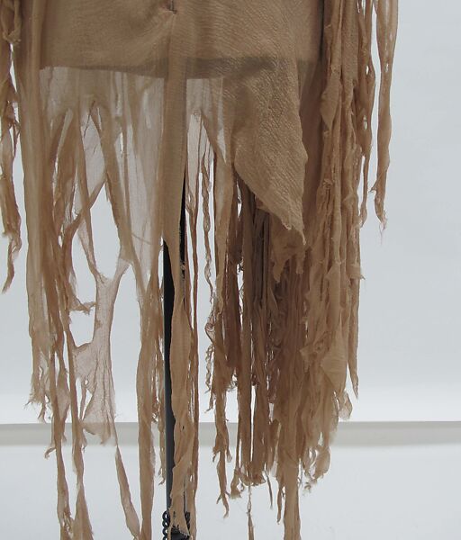 Ensemble, Alexander McQueen (British, founded 1992), (a) silk, cotton, metal (b, c) leather, synthetic, wood, metal, British