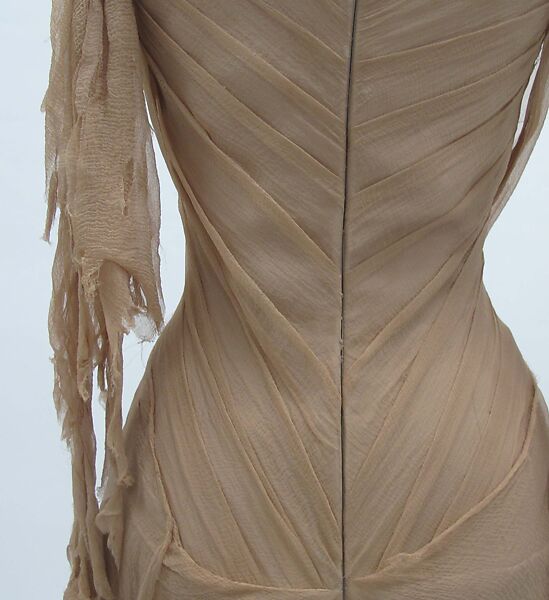 Ensemble, Alexander McQueen (British, founded 1992), (a) silk, cotton, metal (b, c) leather, synthetic, wood, metal, British