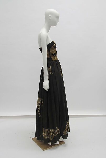 Evening dress, Arthur McGee (American, 1933–2019), (a) cotton, synthetic, metal, (b) cotton, metal, American
