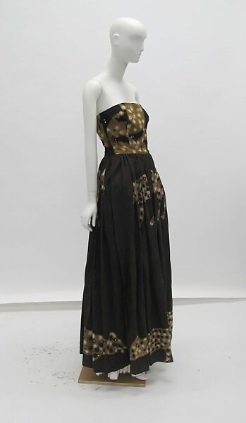 Evening dress, Arthur McGee (American, 1933–2019), (a) cotton, synthetic, metal, (b) cotton, metal, American