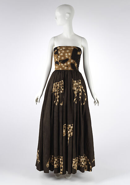 Evening dress, Arthur McGee (American, 1933–2019), (a) cotton, synthetic, metal, (b) cotton, metal, American 