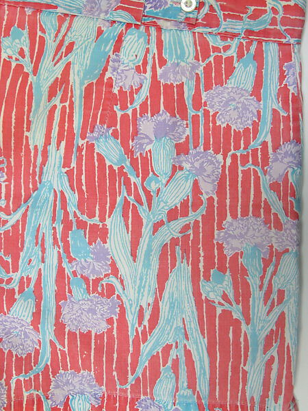 Bathing trunks, Lilly Pulitzer Inc. (American, founded 1961), cotton, synthetic, metal, mother-of-pearl, American