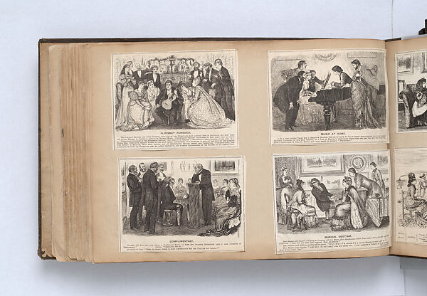 Scrapbook, John Singer Sargent (American, Florence 1856–1925 London), Album containing ephemera and drawings (pencil and gouache on paper), American