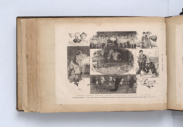 Scrapbook, John Singer Sargent (American, Florence 1856–1925 London), Album containing ephemera and drawings (pencil and gouache on paper), American