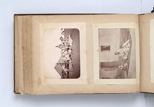 Scrapbook, John Singer Sargent (American, Florence 1856–1925 London), Album containing ephemera and drawings (pencil and gouache on paper), American