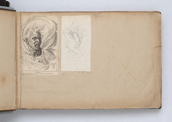 Scrapbook, John Singer Sargent (American, Florence 1856–1925 London), Album containing ephemera and drawings (pencil and gouache on paper), American