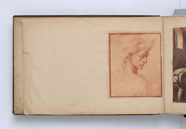 Scrapbook, John Singer Sargent (American, Florence 1856–1925 London), Album containing ephemera and drawings (pencil and gouache on paper), American