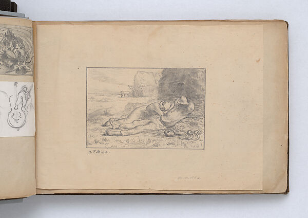 Scrapbook, John Singer Sargent (American, Florence 1856–1925 London), Album containing ephemera and drawings (pencil and gouache on paper), American