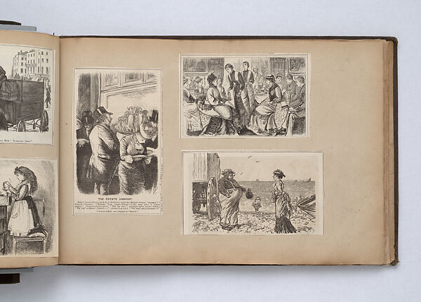 Scrapbook, John Singer Sargent (American, Florence 1856–1925 London), Album containing ephemera and drawings (pencil and gouache on paper), American